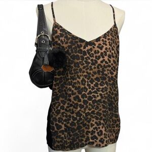 Vintage Feel The Piece Terre Jacobs Silk Leopard Cami XS S